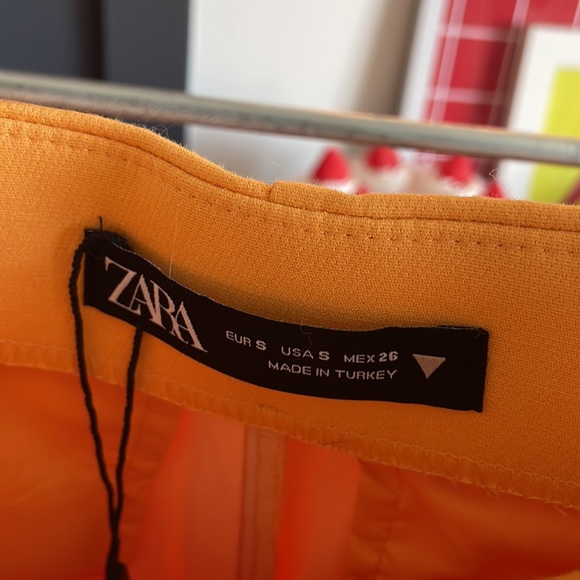Zara size small skirt skort shorts tangerine orange - Picture 5 of 5